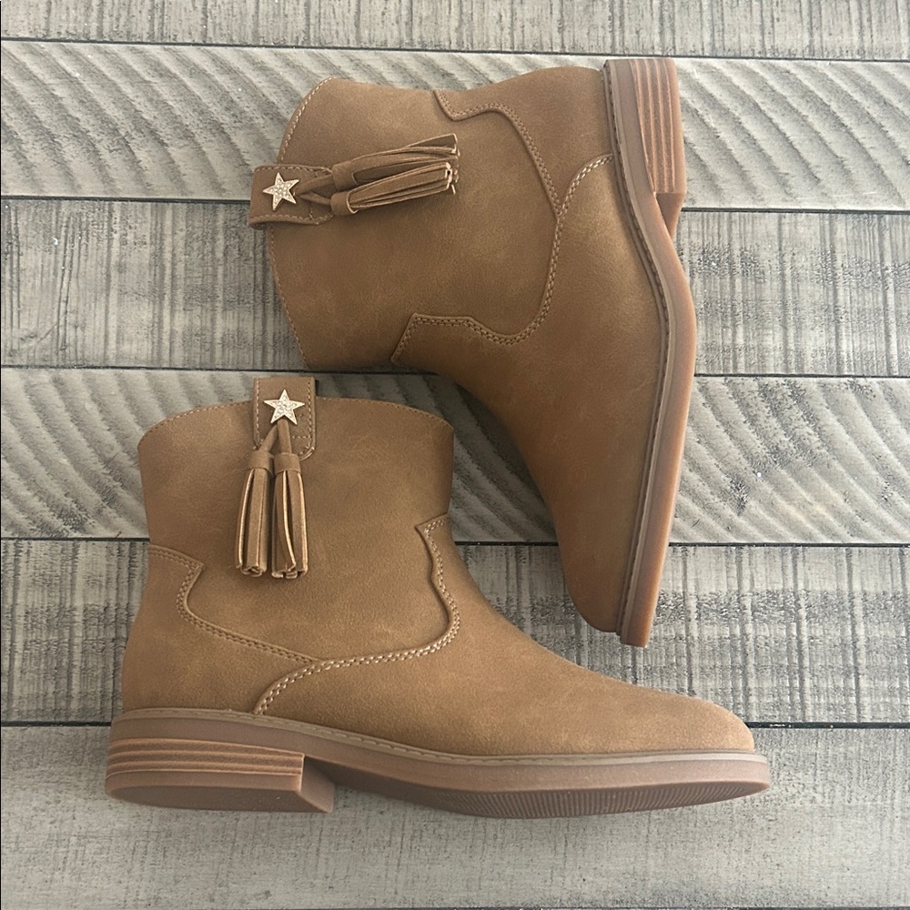 Epic Threads Brown Kids Boots with Star Tassel